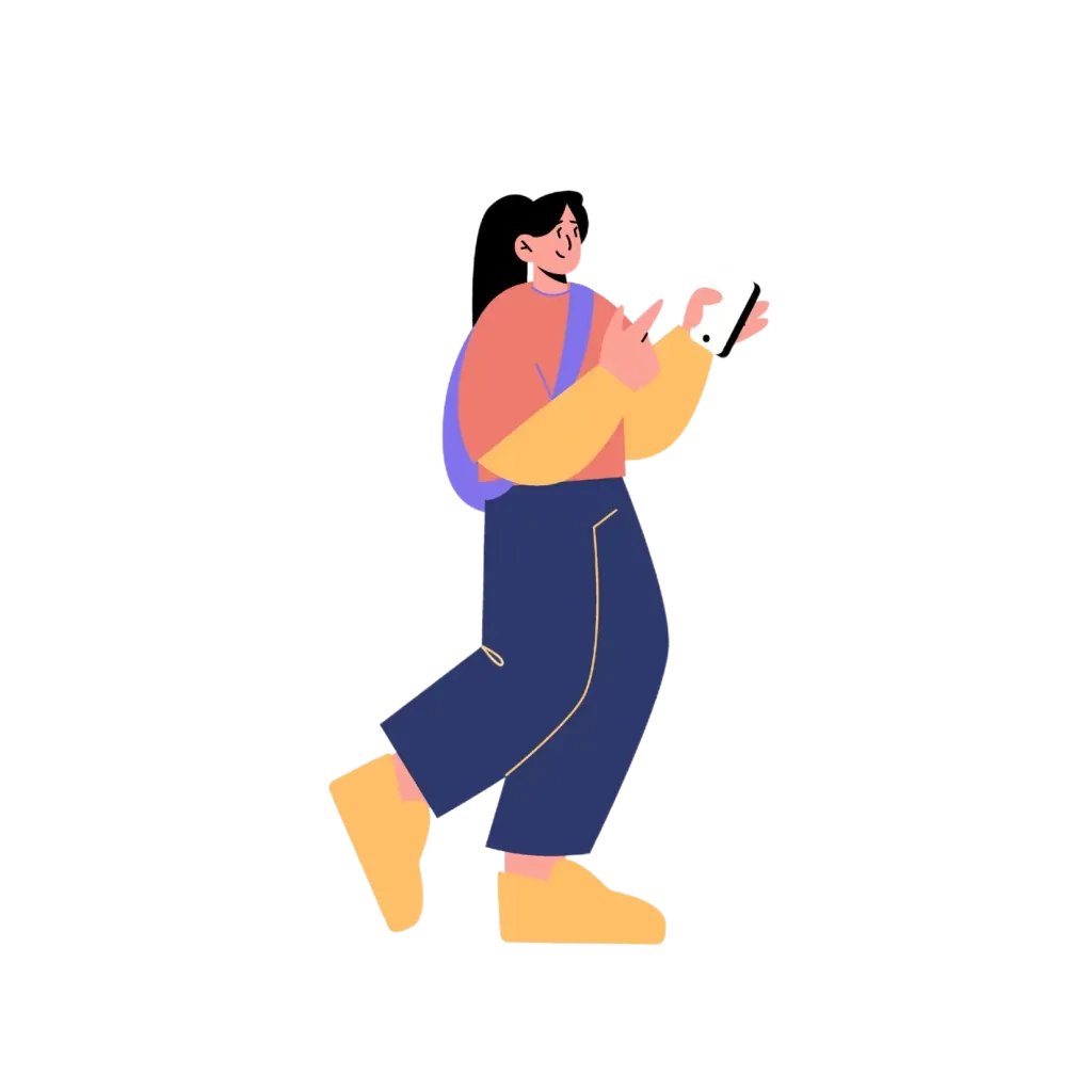 Mulher mexendo em seu smartphone
